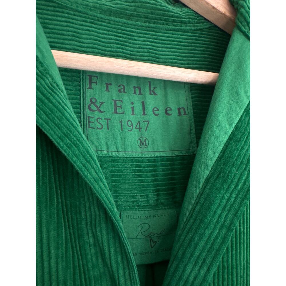 Frank & Eileen Rory Corduroy Midi Shirt Dress Green Size Medium - Picture 7 of 13